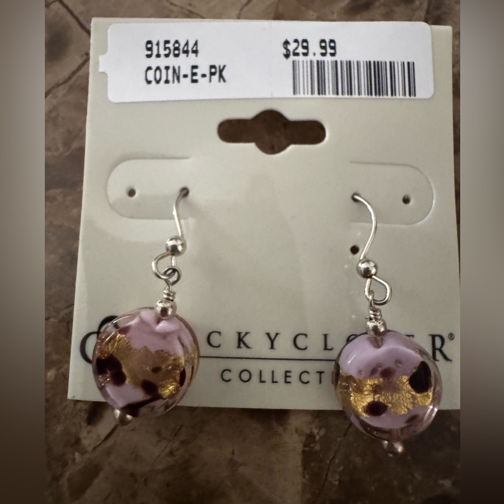 Pink and Gold Earrings